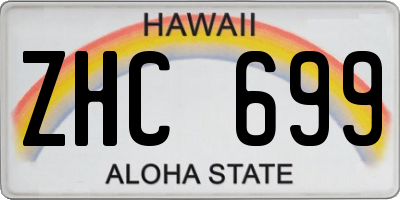 HI license plate ZHC699