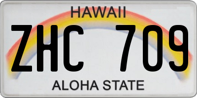 HI license plate ZHC709