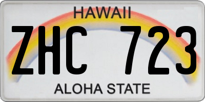 HI license plate ZHC723