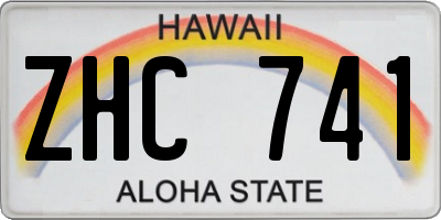 HI license plate ZHC741