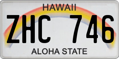 HI license plate ZHC746