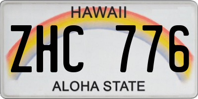 HI license plate ZHC776