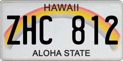 HI license plate ZHC812
