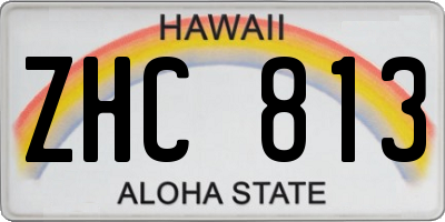 HI license plate ZHC813