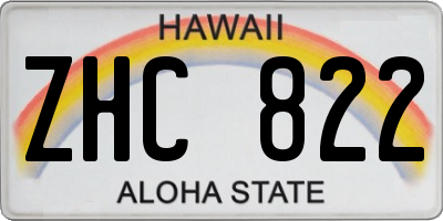HI license plate ZHC822