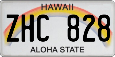 HI license plate ZHC828