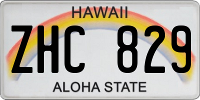 HI license plate ZHC829
