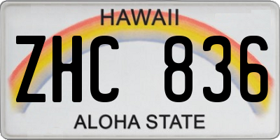 HI license plate ZHC836