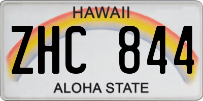HI license plate ZHC844