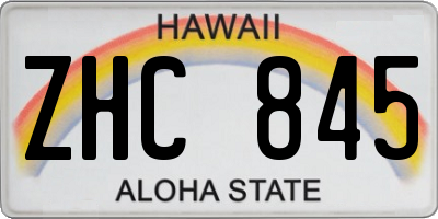 HI license plate ZHC845