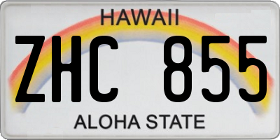 HI license plate ZHC855