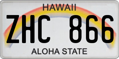 HI license plate ZHC866