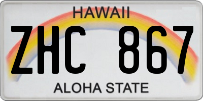 HI license plate ZHC867