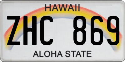 HI license plate ZHC869