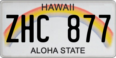 HI license plate ZHC877