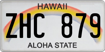 HI license plate ZHC879