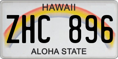HI license plate ZHC896