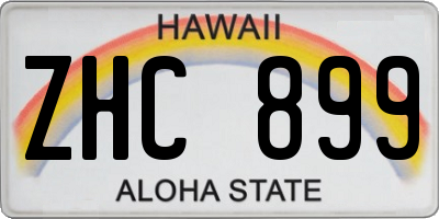HI license plate ZHC899