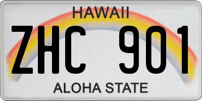 HI license plate ZHC901