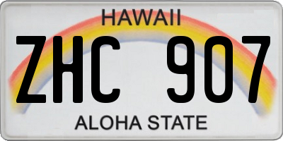 HI license plate ZHC907
