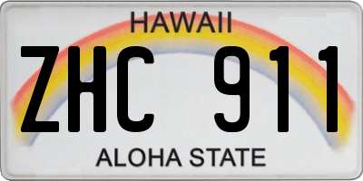 HI license plate ZHC911