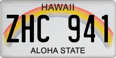 HI license plate ZHC941