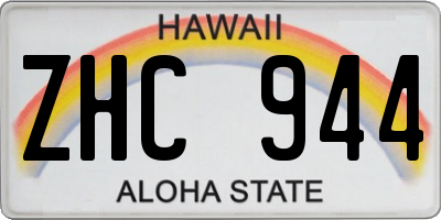 HI license plate ZHC944