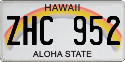 HI license plate ZHC952