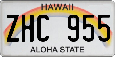 HI license plate ZHC955