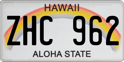 HI license plate ZHC962