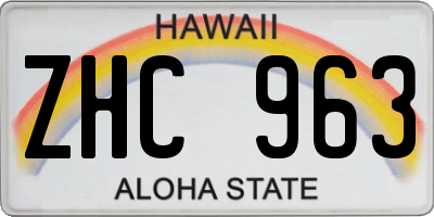 HI license plate ZHC963