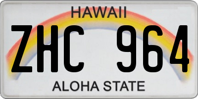 HI license plate ZHC964