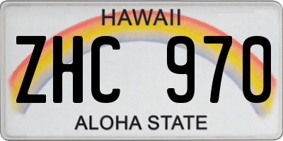 HI license plate ZHC970