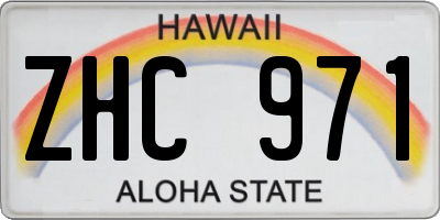 HI license plate ZHC971