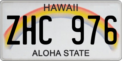 HI license plate ZHC976