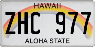 HI license plate ZHC977