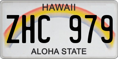 HI license plate ZHC979