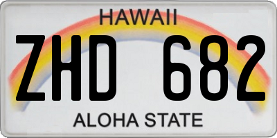 HI license plate ZHD682