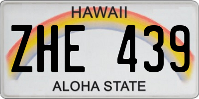 HI license plate ZHE439