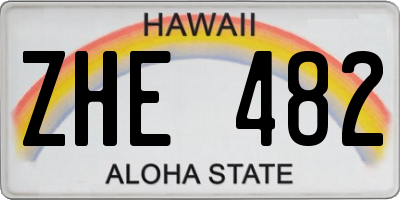 HI license plate ZHE482