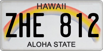 HI license plate ZHE812