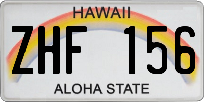 HI license plate ZHF156