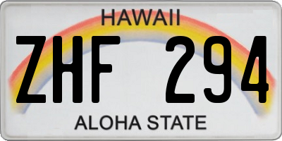 HI license plate ZHF294