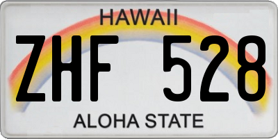 HI license plate ZHF528