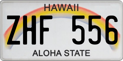 HI license plate ZHF556