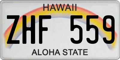 HI license plate ZHF559