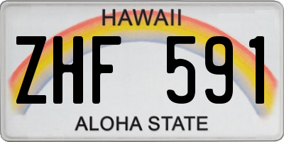HI license plate ZHF591