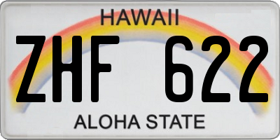 HI license plate ZHF622