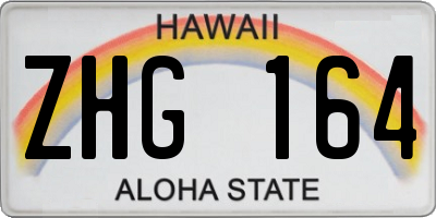 HI license plate ZHG164