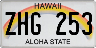 HI license plate ZHG253
